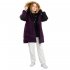 Куртка пуховая для девочки Bask Siri, черный/фиолетовый