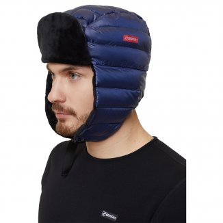 Изображение Шапка пуховая D-TUBE hat, темно-синий