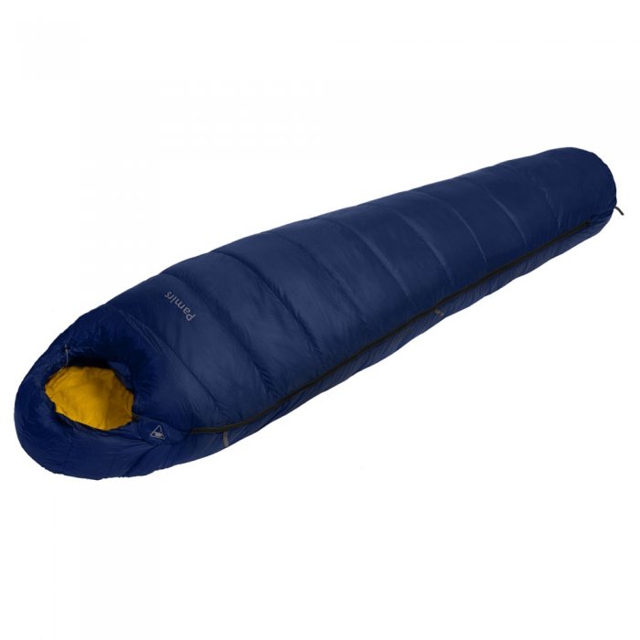 Спальный мешок Bask Pamirs 700+ Fp M -30С 1691B, синий/желтый