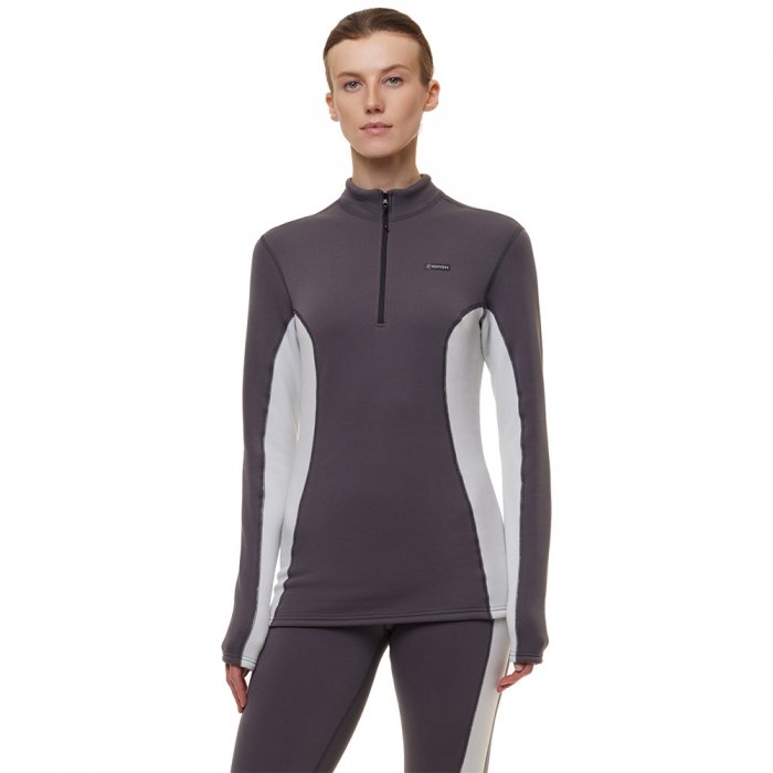 Женское термобелье верх Bask T-Skin Lady Jacket V3 23044, серый темынй/серый светлый
